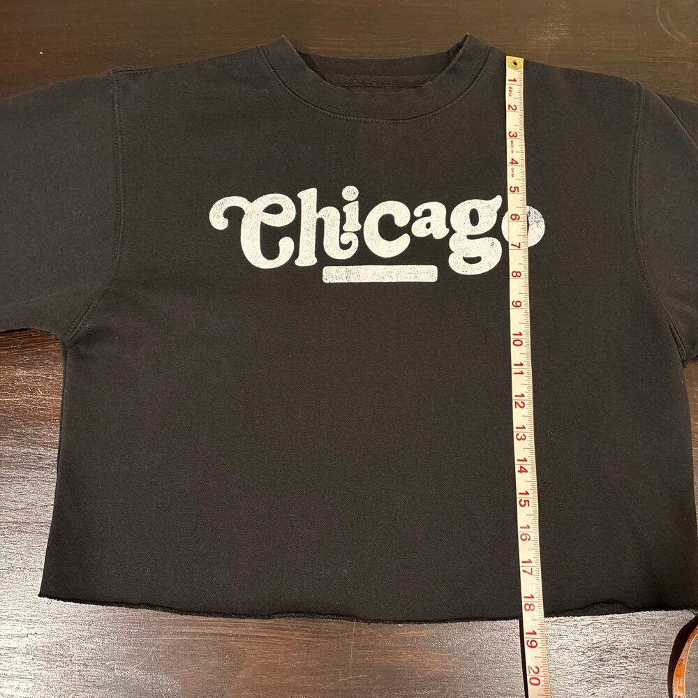 Blue 84 Women's Chicago Coopeer Hippie Font Crew Sweatshirt Size XS - Picture 6 of 6